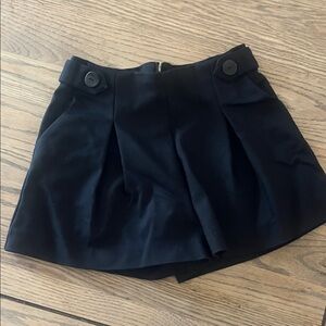 Zara Black Pleated Mini Skorts (kids)